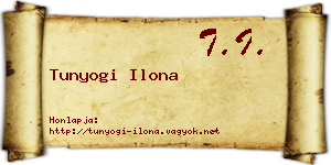 Tunyogi Ilona névjegykártya